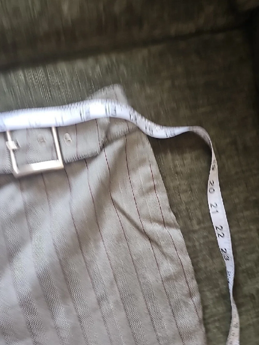 bebe Gray Pinstripe Two-Piece Suit with Burgundy Lining - Picture 13 of 13